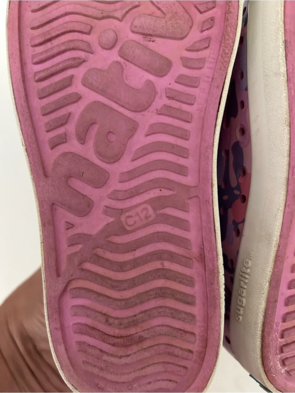 Native Girl Pink & Purple Camouflage Slip-On Water Shoes Sugarlite Size 12